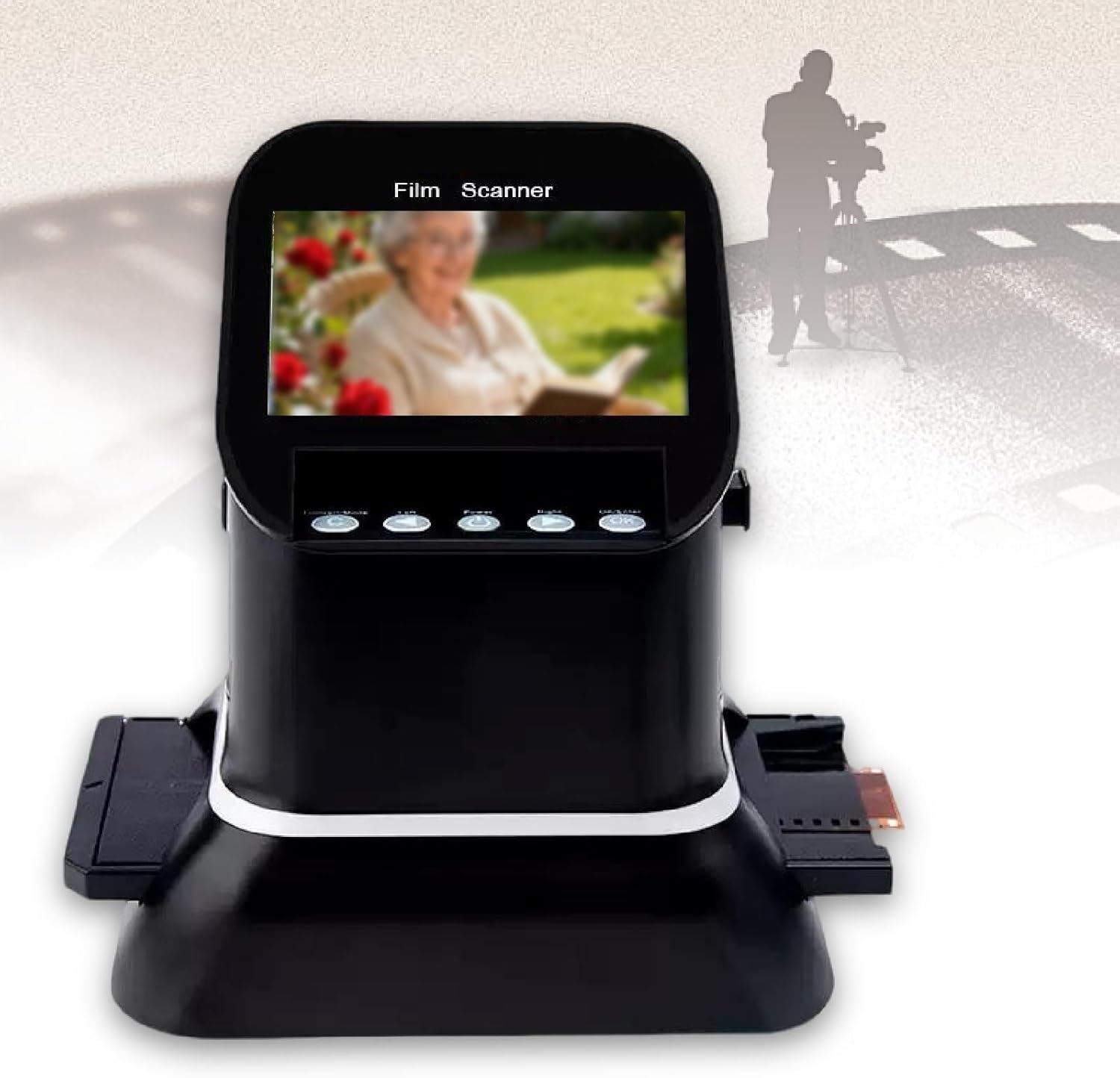 Digital Film Scanner for 35mm Negatives Slides High Res 22MP Photo Converter with 1080P LCD Edit Preview Features