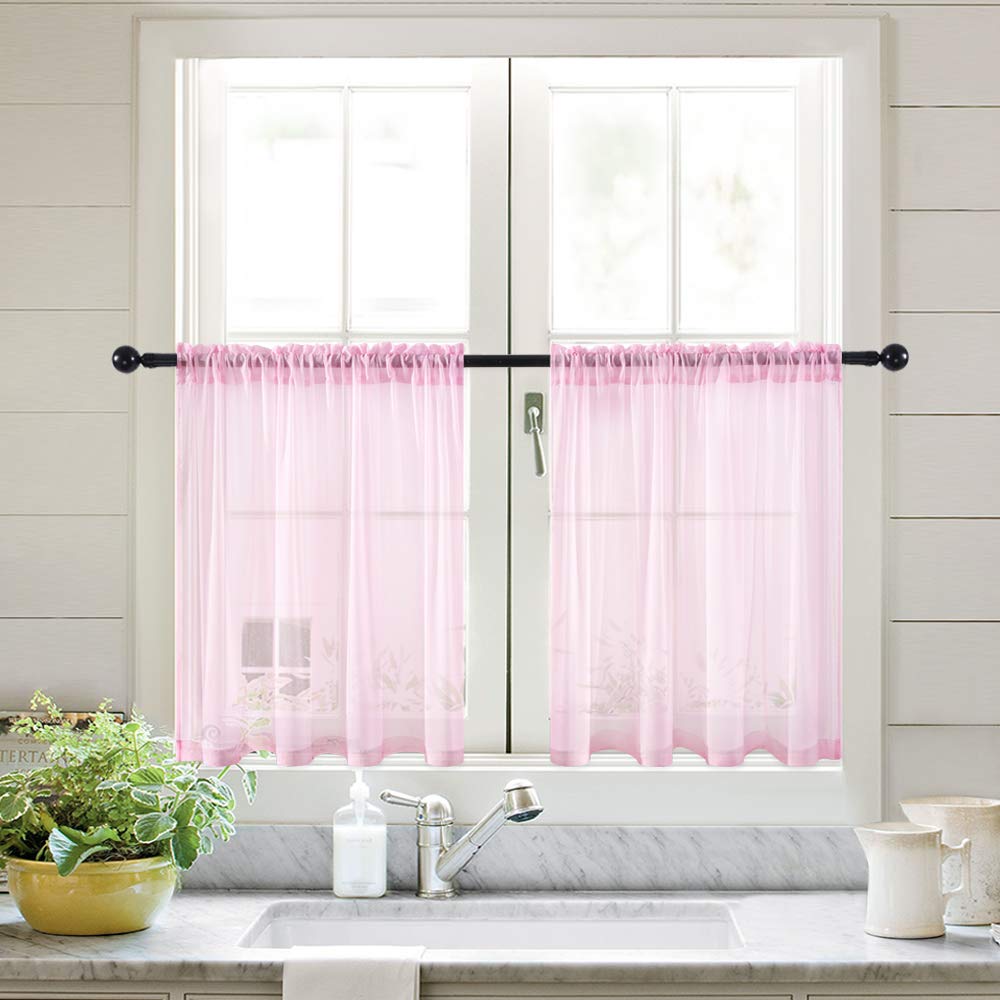 Pink Cafe Curtains Curtains & Drapes