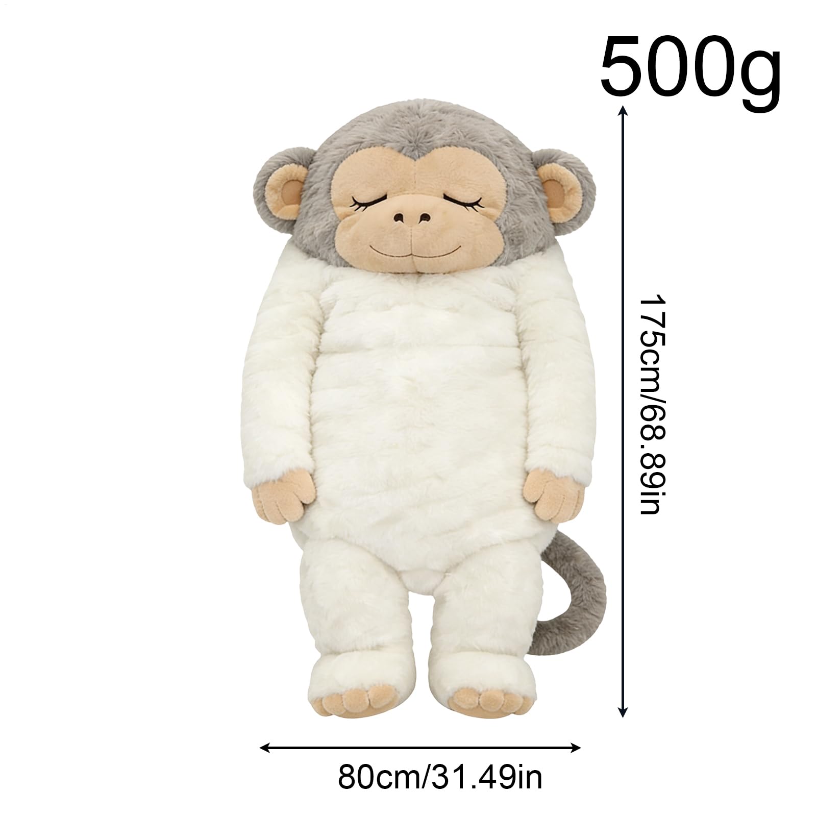 Plüsch-Schlafsack für Erwachsene, Kawaii-Katze, Affe, Entspannungsstation, bequemes Kissen für Innenbereich, Camping