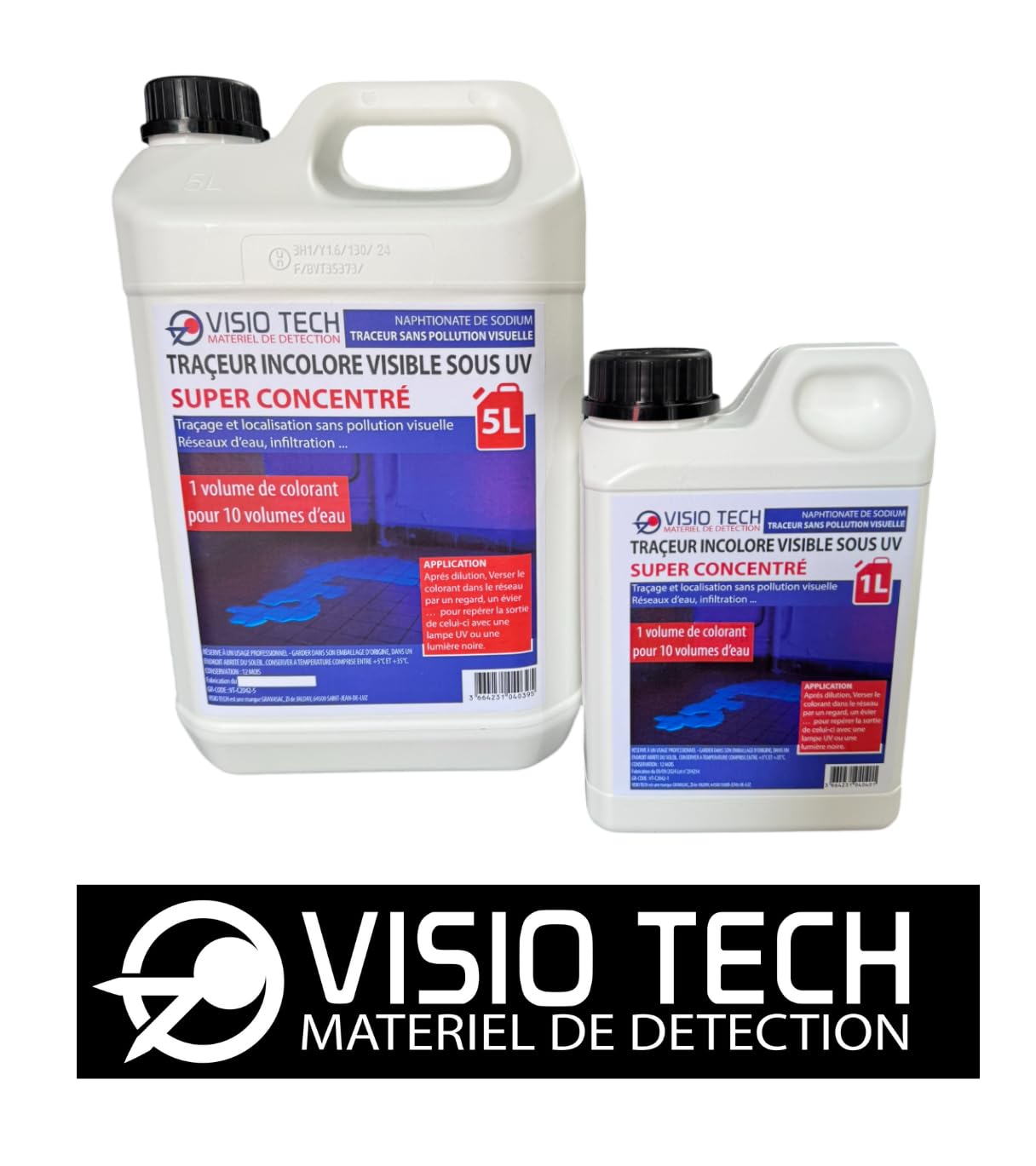 Traceur incolore Super Concentré visible sous UV - 5L