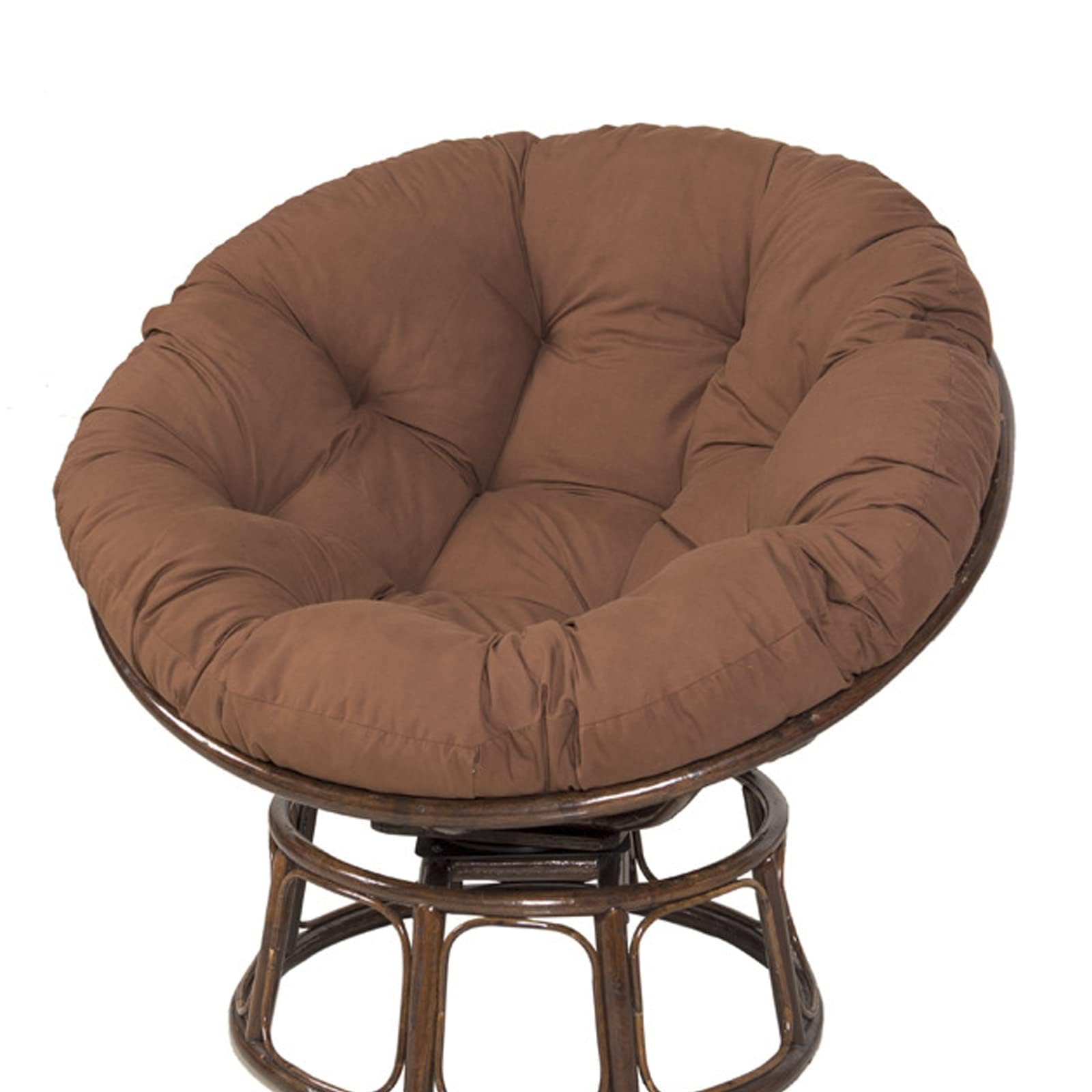 Galette de chaise ronde en rotin pour coin détente et lecture