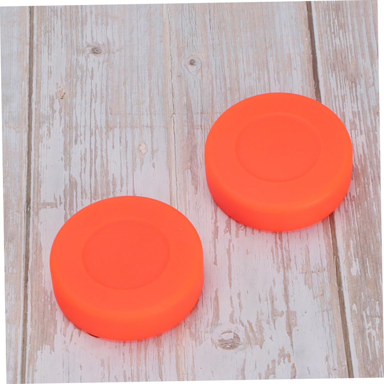 Lot de 10 Rondelles de Hockey PVC Orange à Dureté Réglable Finition Mate Palets de Hockey sur Glace en Caoutchouc Accessoire Sportif Usage Adulte et Entraînement