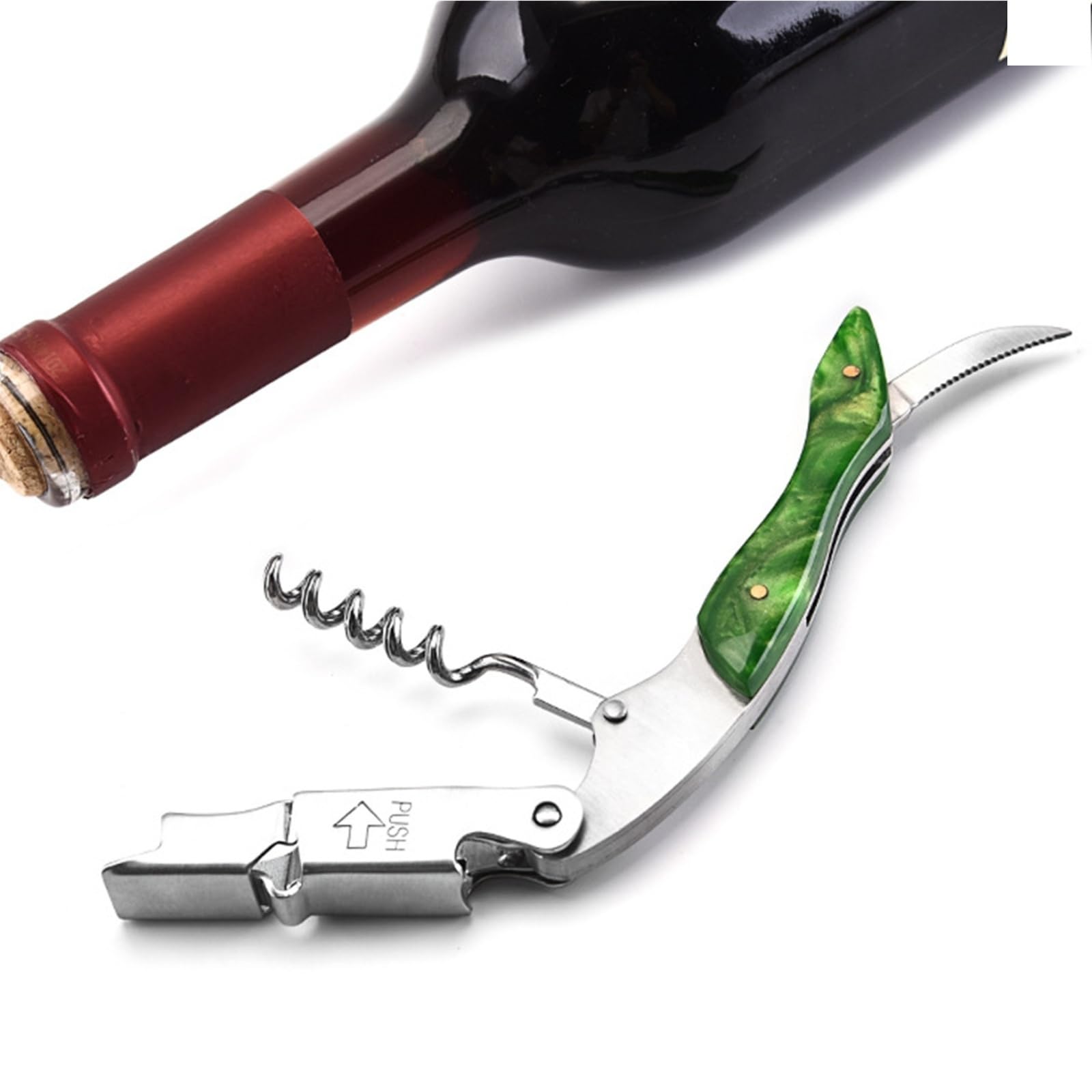 Abridores de Botellas, Abridor De Botellas Vino Tinto Multifuncional Adecuado For Herramientas Cocina Gadgets(Blue)