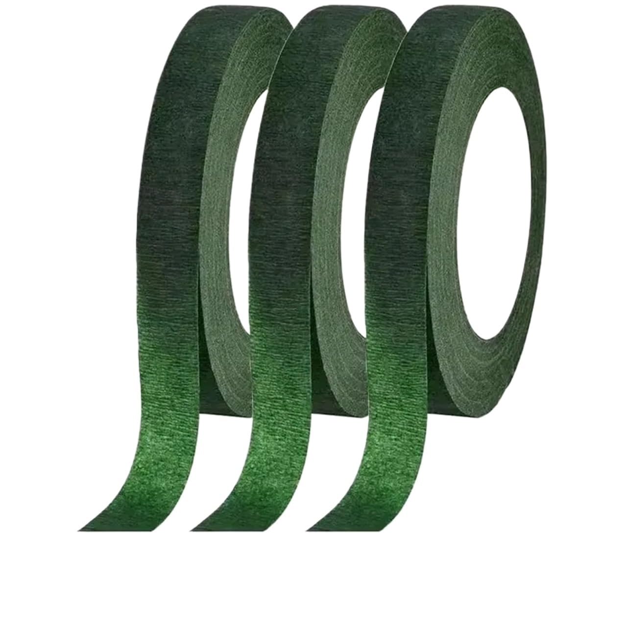 10 Rollen grünes Blumenstrauß-Blumenband, selbstklebendes Verpackungspapierband, DIY-Blumendekoration, geeignet for Hochzeiten im Blumenladen Für Floristik(3Roll)