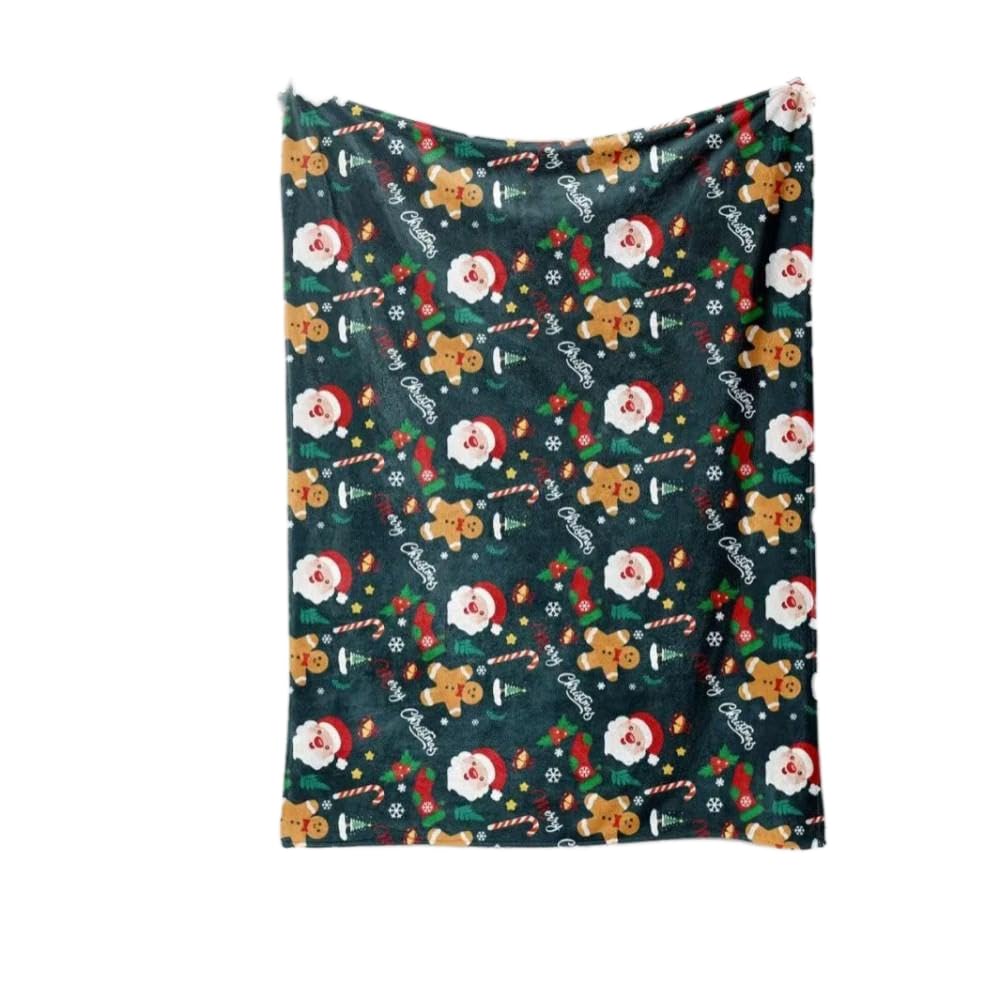 Couverture de Noël pain d'épices pour soirées cocooning au salon