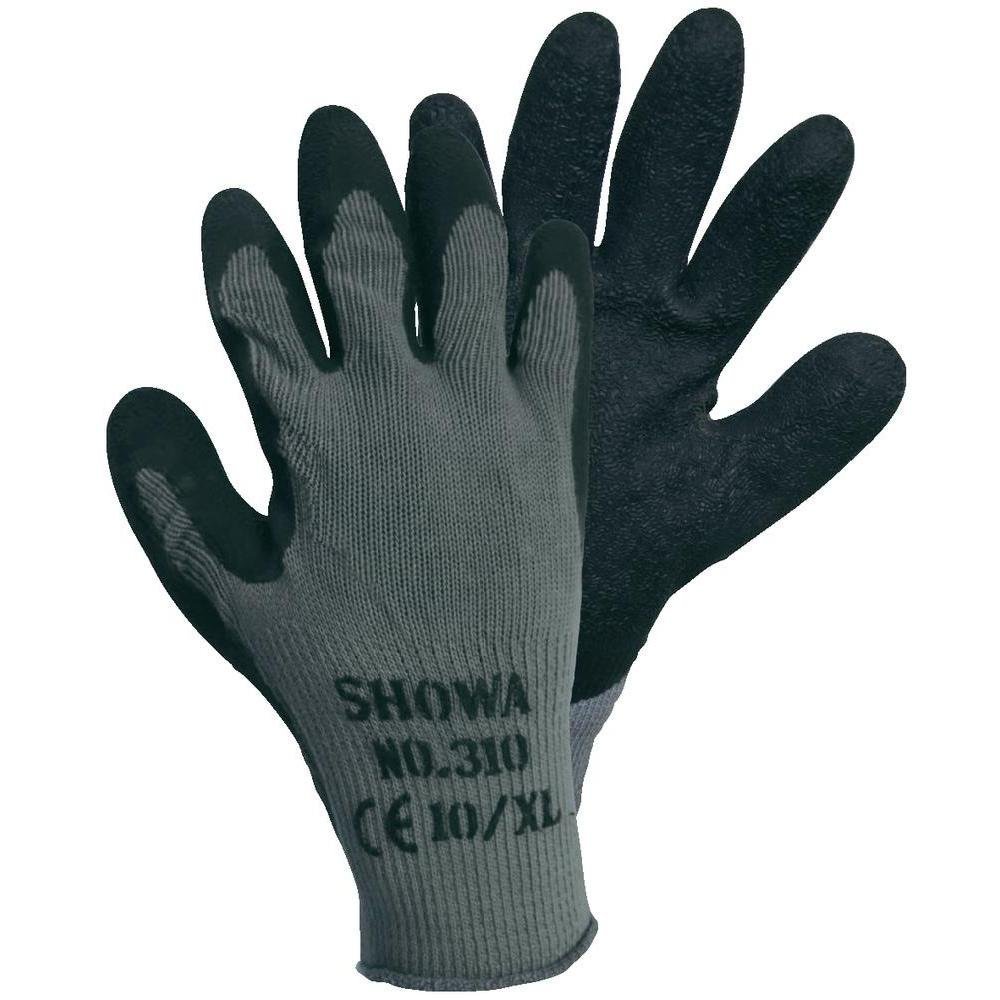 10 Paar SHOWA 310 Grip Black Strickhandschuh, Gartenhandschuh Gr. 8, flexibel und robust Baumarkt