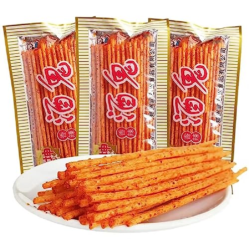 Chinese Childhood Snacks Spicy Latiao Hot Strips 辣条 麻辣 童年小零食 辣片 (50PCS)