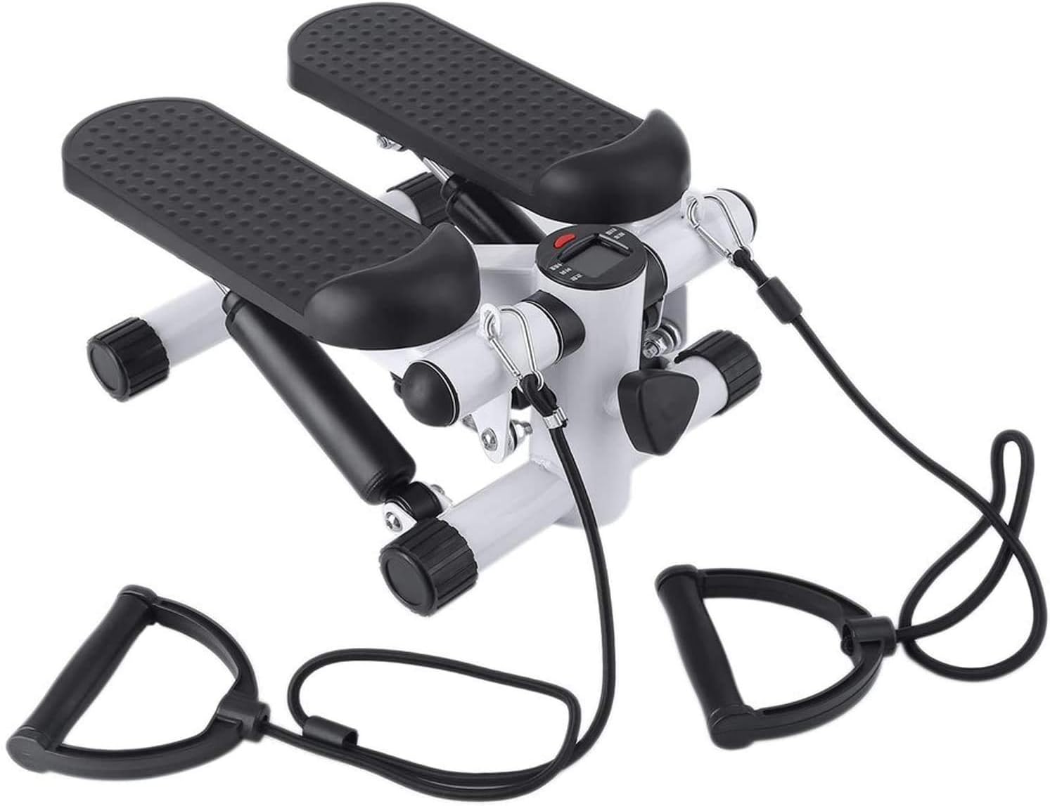 U-Kiss Aerobic Fitness Step Air Stair Climber Stepper Exercise Machine, New Equipment, Easy Standing Workout, Digital Display, Resistance Band Elliptical Trainer Burns Calories