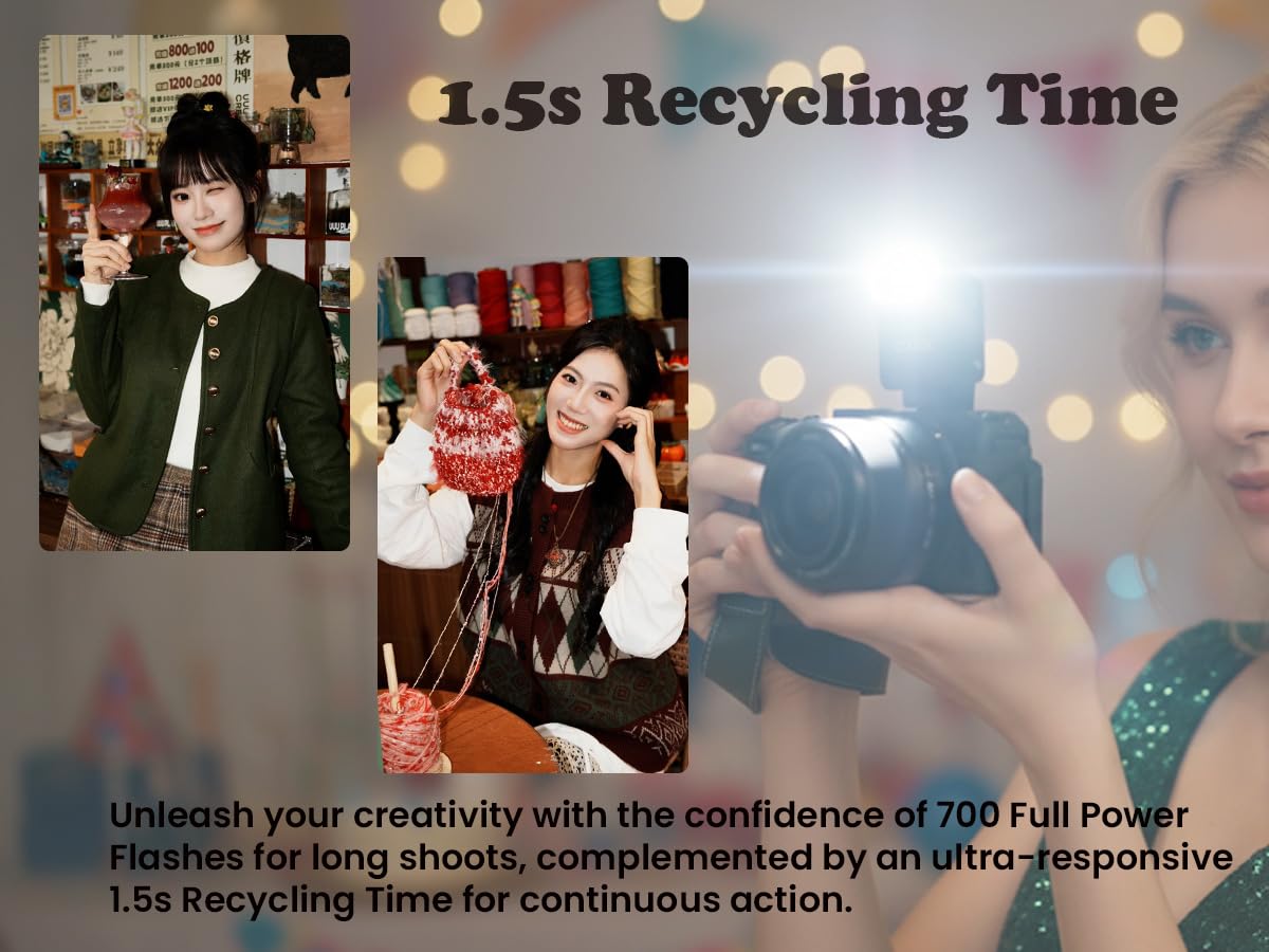 GODOX IT22 S Kamera Blitz, IT22S TTL Mini Blitzgeräte, 1,5 Sekunden Recycle-Zeit, Kompatibel mit Sony Alpha A9 III a7III a7CII a7IV a7C a7RV a7 a7SIII a6700 a6400 a6600 ZV-E10 II ZV1 a6100