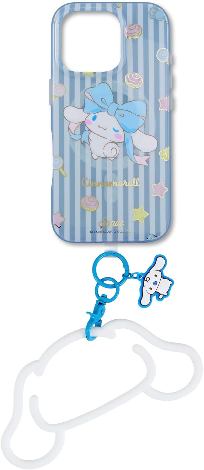Sonix x Sanrio Silicone Phone Wristlet/Bracelet (Cinnamoroll) + Case for iPhone 16 Pro (Cinnamoroll Lovely Ribbons)