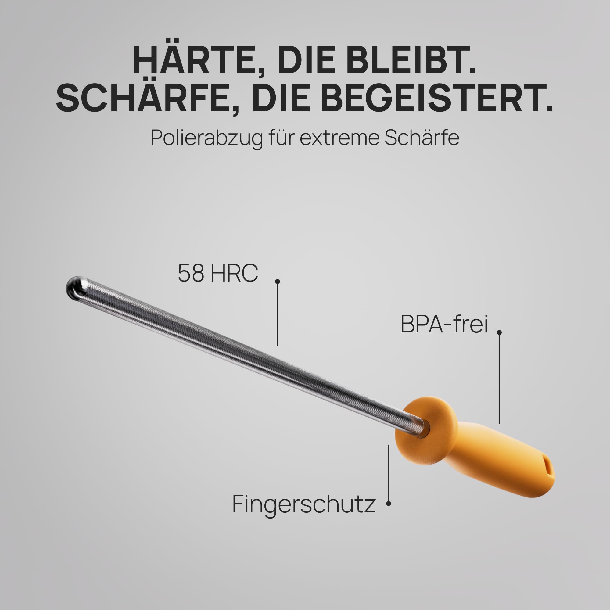Schwertkrone Set di Coltelli da Macellaio + Acciaino, Lama Lucida, Acciaio Inox, Manico in Plastica Igienica - 7 Pezzi - Prodotto a Solingen, Germania