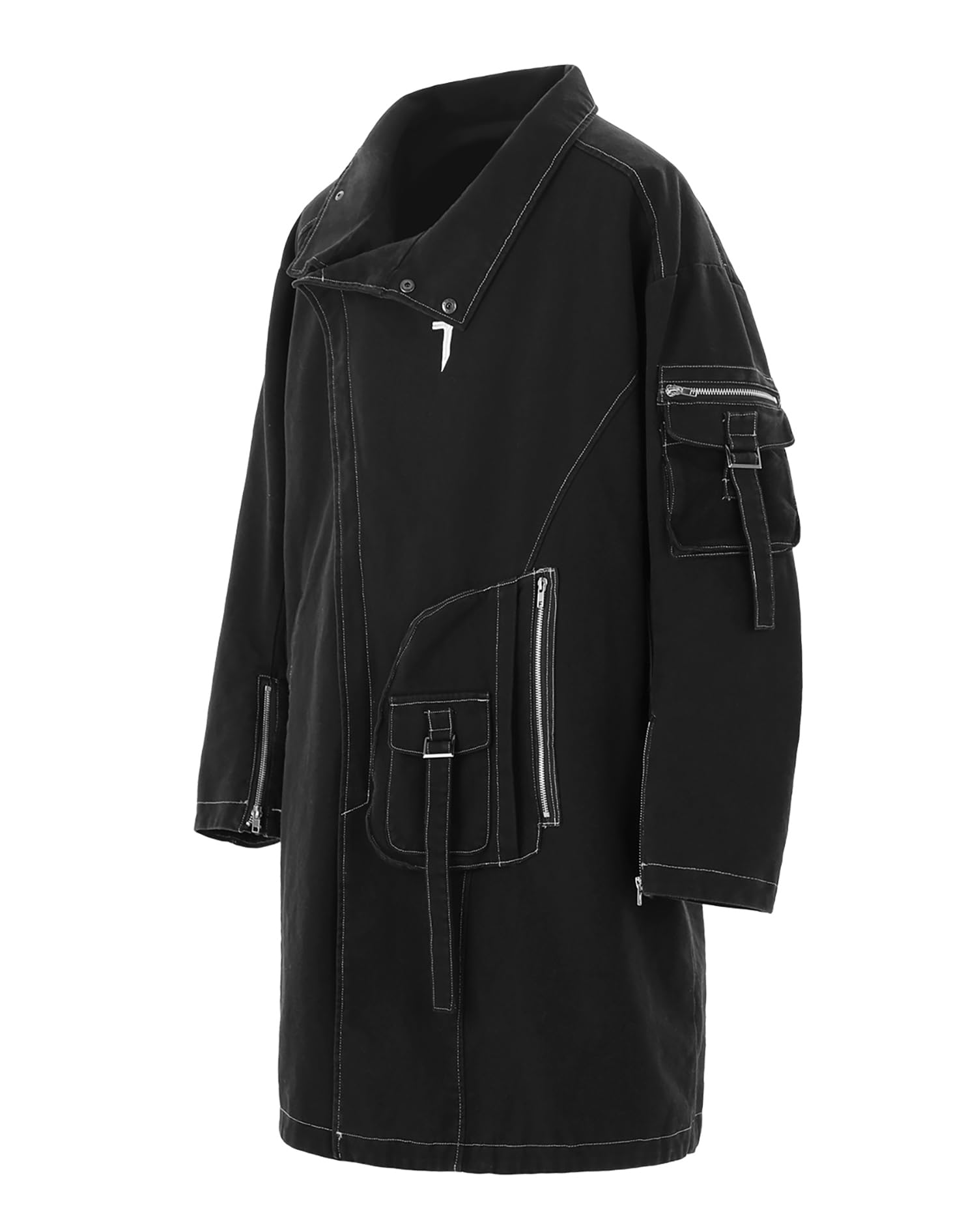 Niepce Inc Japanese Techwear Streetwear Herren Trenchcoat mit Reißverschluss