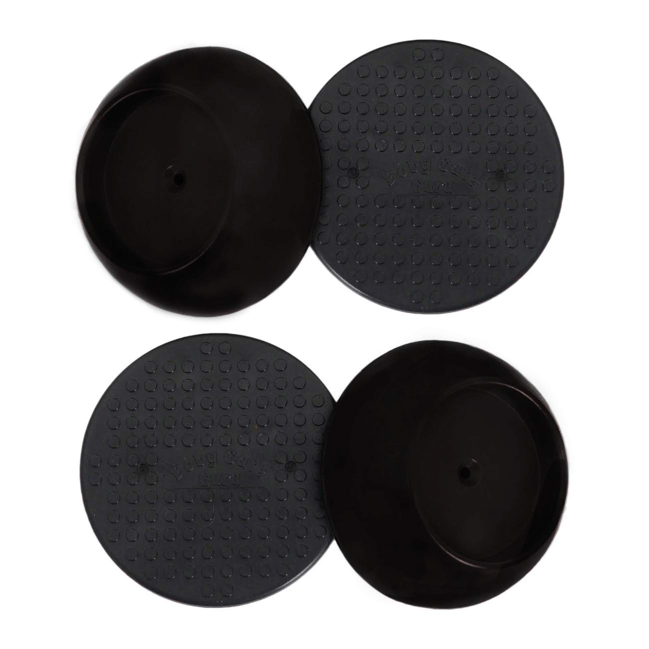 Small Wall Protector 4 Pack - Black - Cup Pads to Guard Your Walls from Pressure Mounted Baby Gates, Pet Gates, Safety Gates, Shower Curtain Rods, and More (4 Pack, Black)