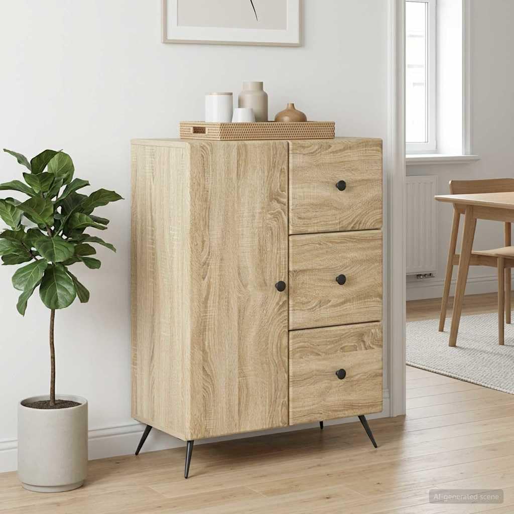 Credenza Buffet in Legno Rovere Sonoma 66x34,5x90 cm