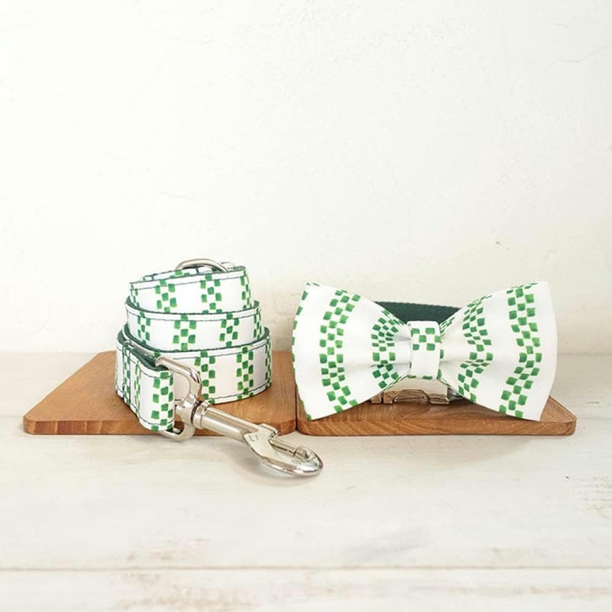 Hundehalsband aus Polysatin und Nylon, 5 Größen, Hundehalsband und Leine, XL-Halsband mit Fliege, Leine, XL