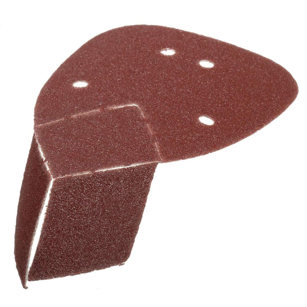 30 Pezzi Carta Abrasiva 120 Grit per Levigatrice Mouse Black Decker,Fogli Triangolari con Punta Extra, Schleifpapier per Legno, Metallo, Plastica e Finiture di Dettaglio