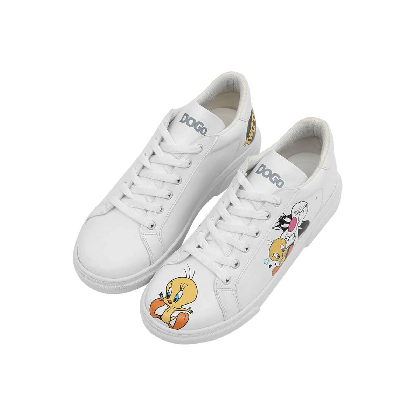 DOGO Women's Ace Sneakers, White, 5.5 UK