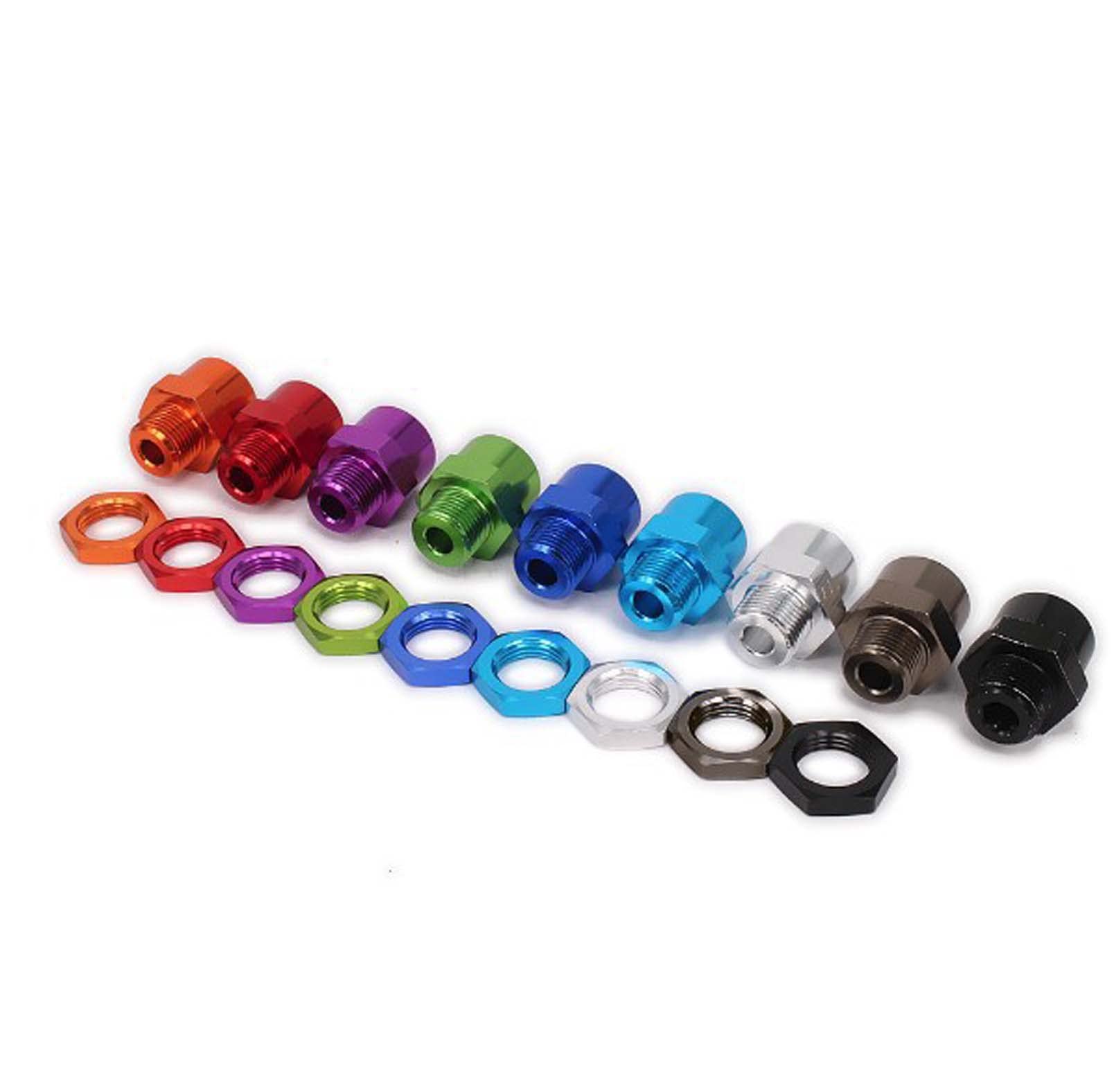 Adaptateurs De Moyeu RC 12mm à 17mm - Lot De 12 Pièces En Alliage Alu - Pour Voitures 1/10 à 1/8
