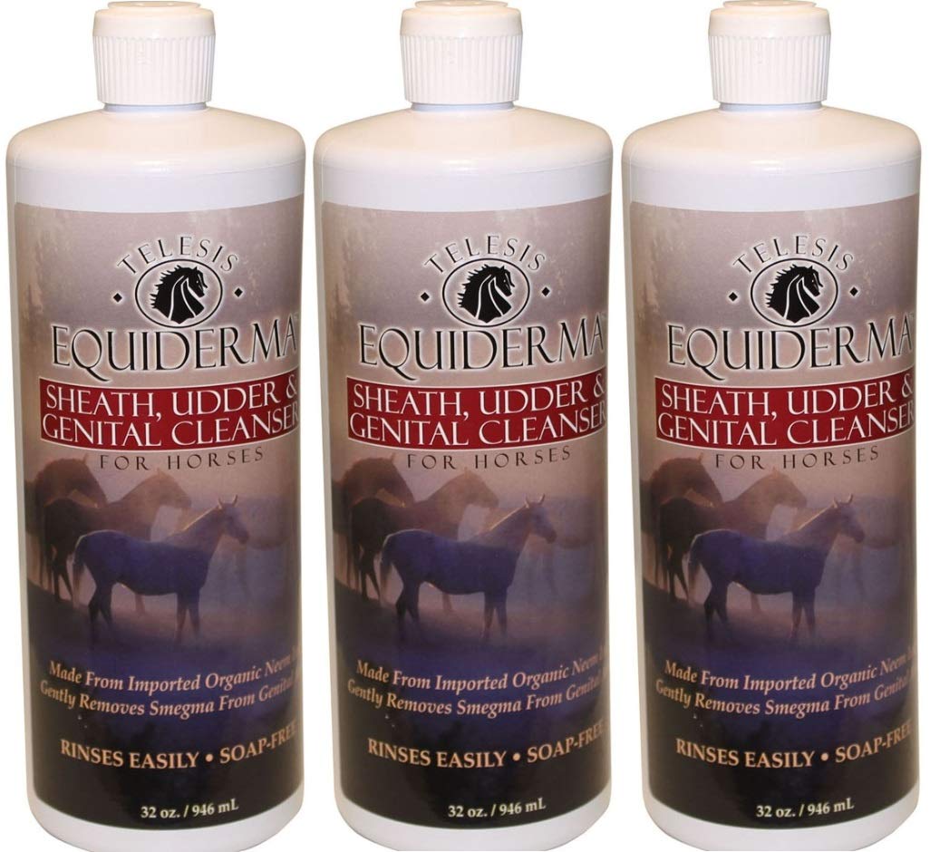 EQUIDERMASheath and Udder Cleanser for Horses, 32 Ounces Per Bottle (3 Pack - 32 Ounces)3