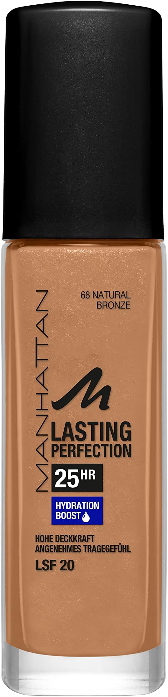 Lasting Perfection 25 Hours Make-Up, Natural Bronze 68, Moisturising Foundation, Long-Lasting, High Coverage, for a Flawless Complexion, 30 ml