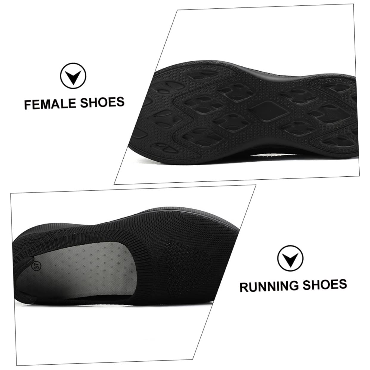 Zapatos De Madre Zapatos para Caminar Mujer Caminando Zapatos De Mujer para Caminar Apoyo Zapatos Femeninos Zapatillas De Malla Negro