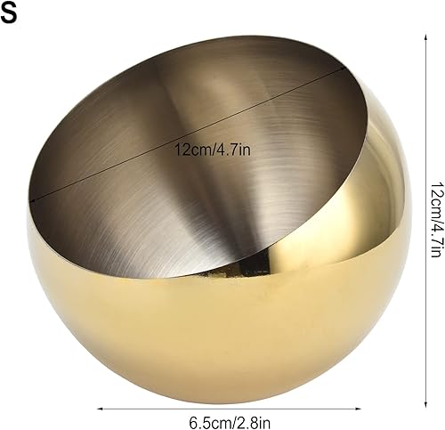 Miniatura 2 de Tomotato Azucarero de acero inoxidable, soporte para cubos de azúcar dorado, metal cepillado, recipiente esférico para condimentos esféricos para el