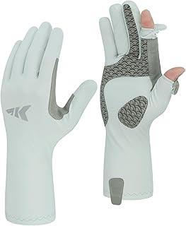 KastKing Sol Armis Pro UPF50+ Fishing Gloves-Quick-Dry, Full Finger & 3/4 Fingerless Sun Protection Gloves Men Women for Outdoor