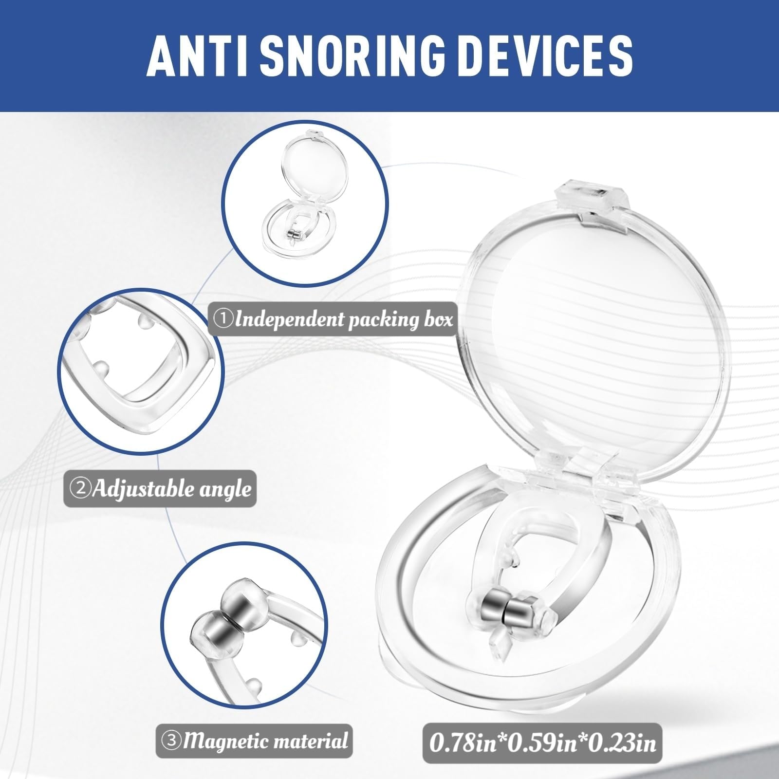 Anti snoring Devices,Effective snoring Solution,Silicone Nose Clip, Breathing Stop snoring,Enjoy a Comfortable and Quieter Sleep,White Medium 8pcs — Amazon image 3