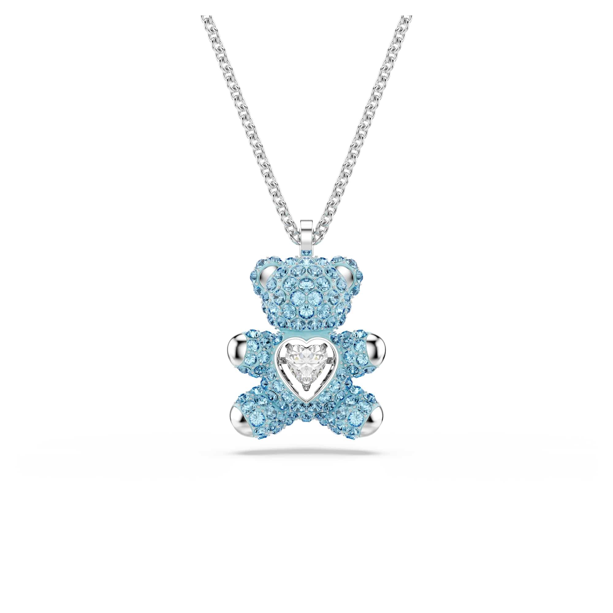 

                                                    Swarovski Teddy pendant, Bear, Blue, Rhodium finis