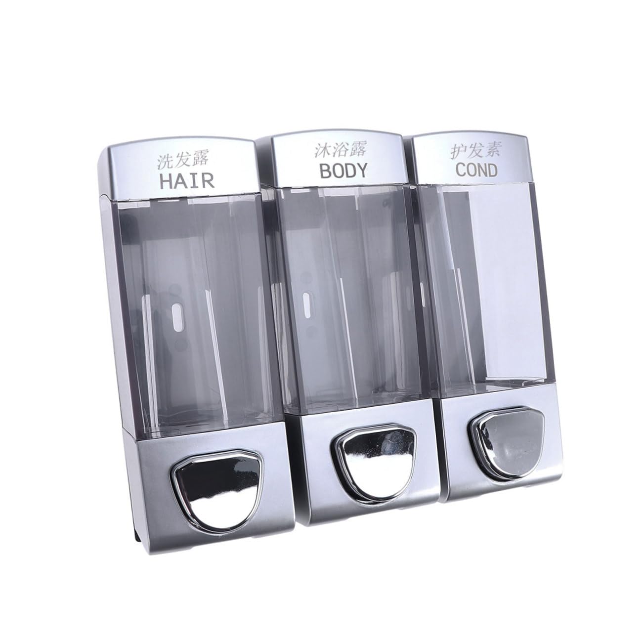 BRIGHTFUFU Shampoo Conditioner Dispenser Wall-Mounted Soap Pump for Bathroom Multi-Function Gel/Lotion Dispenser