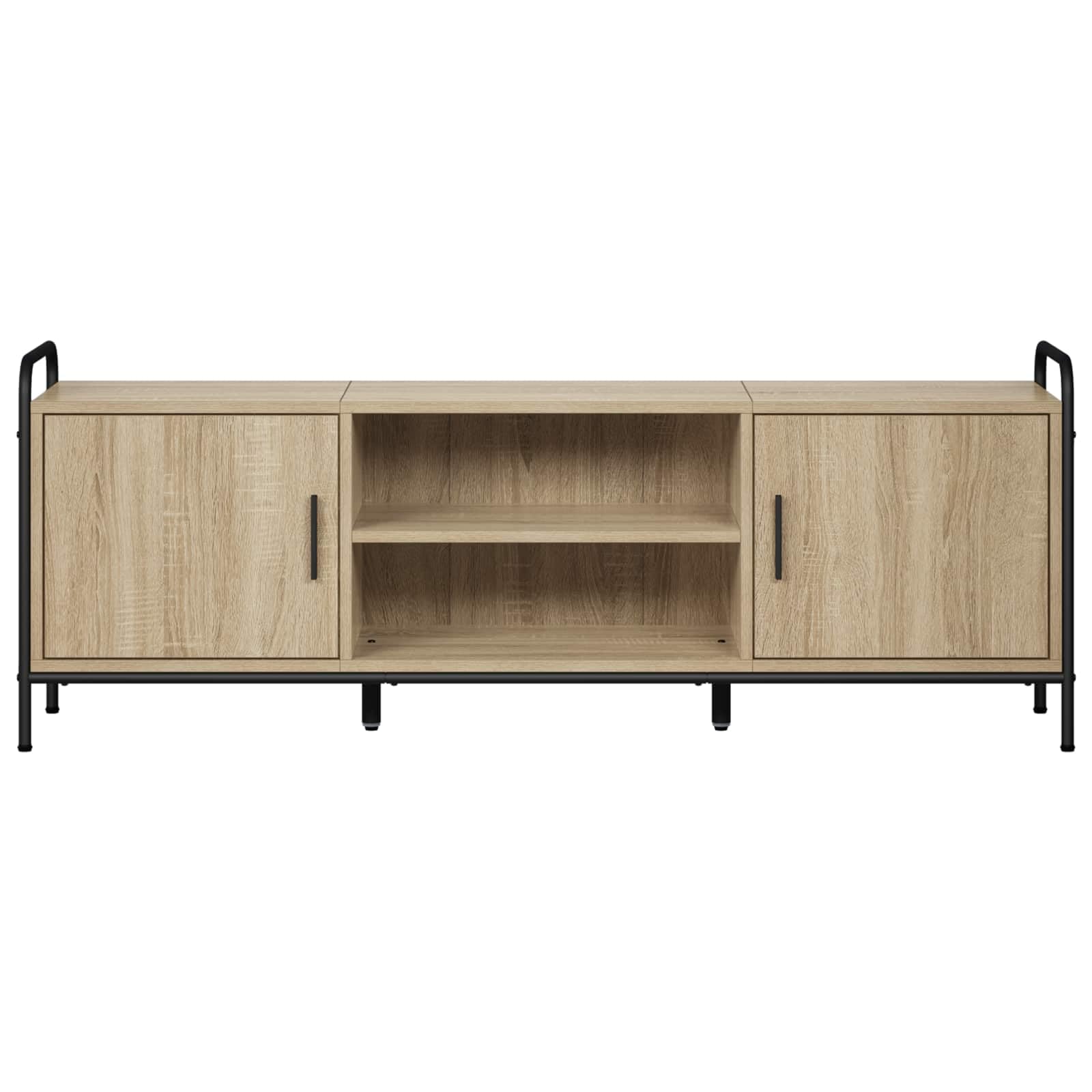 Hothingwell Szafka pod telewizor 133 x 33 x 50 cm dąb Sonoma drewno