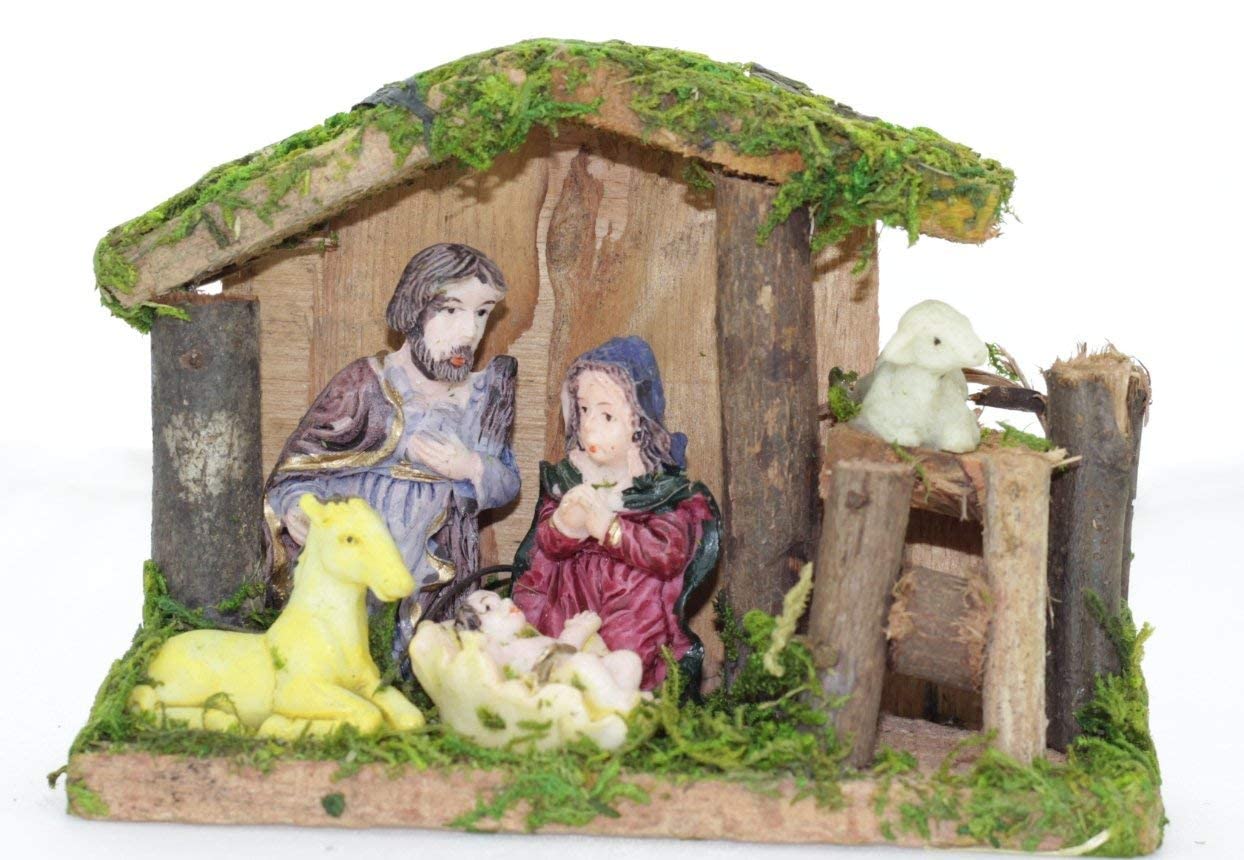 Beautiful Christmas Crib Nativity Set, Multicolor