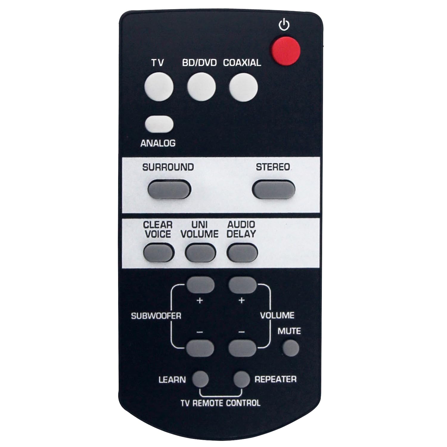 FSR68 ZJ78800 Remote Control Replacement for Yamaha Soundbar YAS-93 ATS930 YAS93 ATS-930, Black