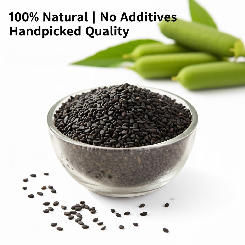 Buy Now Minimal Raw Organic Black Sesame Seeds 900Gm - Til Seeds For...