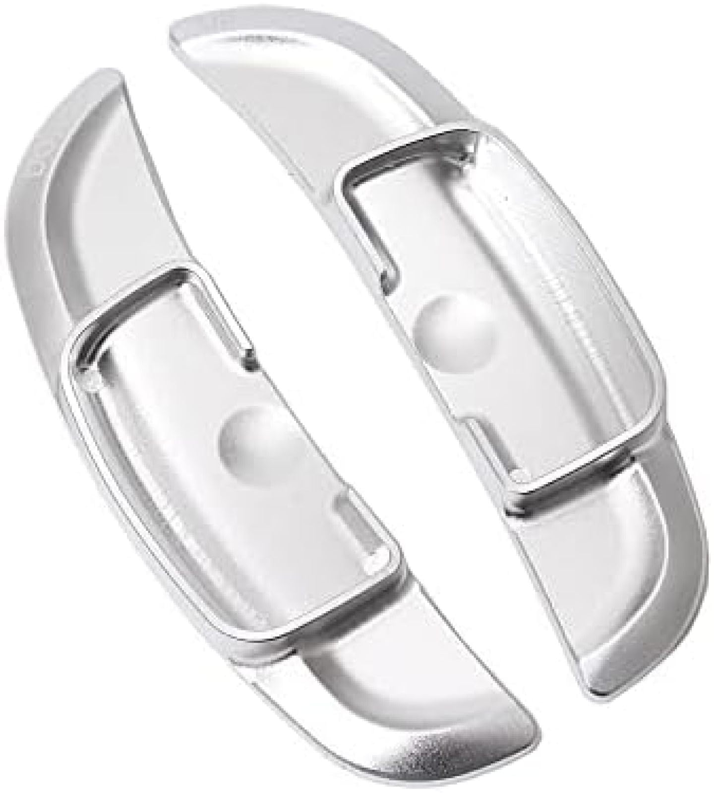 Car Steering Wheel Shift Paddles,Fit For Mercedes Benz A B E M Class w204 w212 GLK CLA GLA,Car Steering Wheel Shift Paddles Extension Shifter Sticker,D-Silver