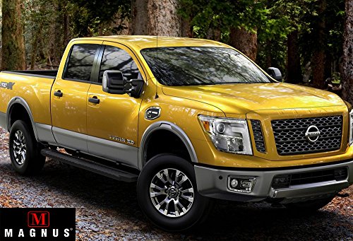 Estribos laterales negros APS para Nissan Titan Crew Cab 2004-2024 miniatura 2