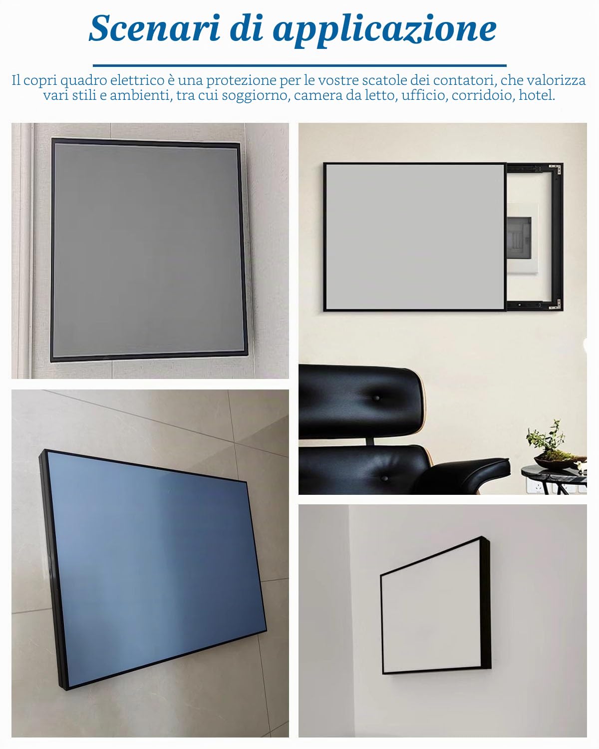 Copri quadro elettrico Coperchio Scorrevole Decorativo per Scatola Fusibili, Coperchio per Scatola Contatori Largo 30, 40, 50, 60 cm, Interruttore Elettrico(Style D,20x24in/50x60cm)