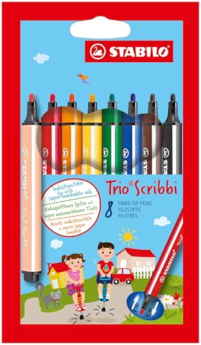Image of STABILO Trio Scribbi Set of 8, Assorted (022511)