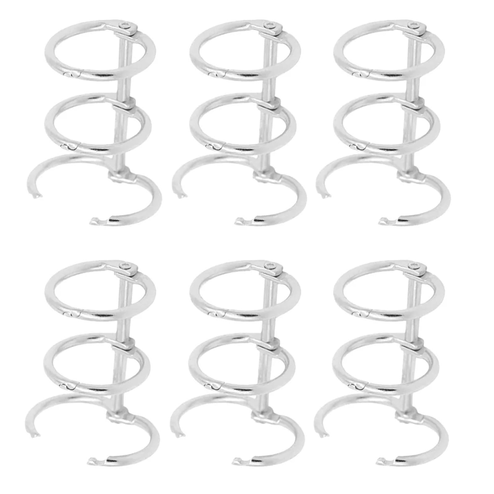 60Pcs Metallo Raccoglitore Anelli Foglia Allentata Notebook Forniture Ufficio Nastro 3 Fori Libro FAI DA TE