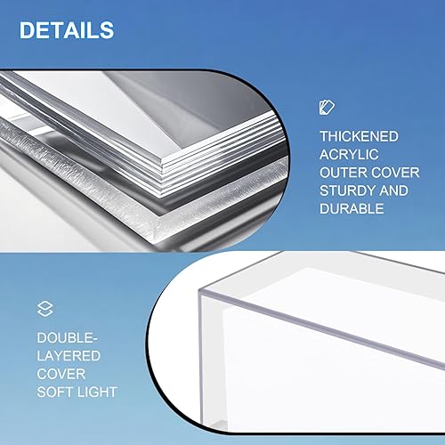 Miniatura 5 de ledmo Luces de pared para exteriores con cuentas LED, 6000 K, 1800 lúmenes, impermeables, antioxidantes, luces de Navidad, pantalla acrílica de