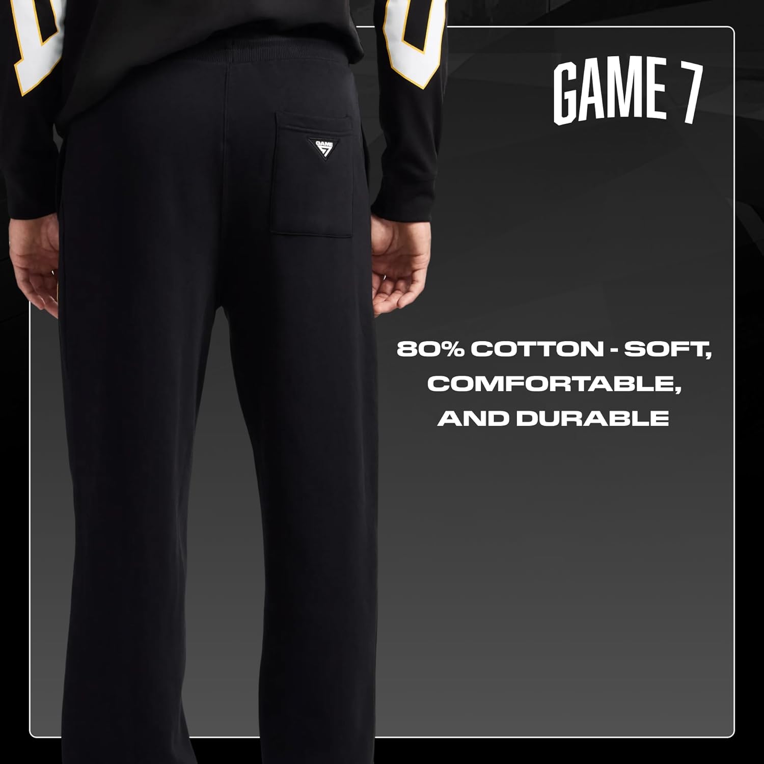 GAME 7 x NHL Men's Officially Licensed Casual Jogger Fleece Sweatpants with Pockets