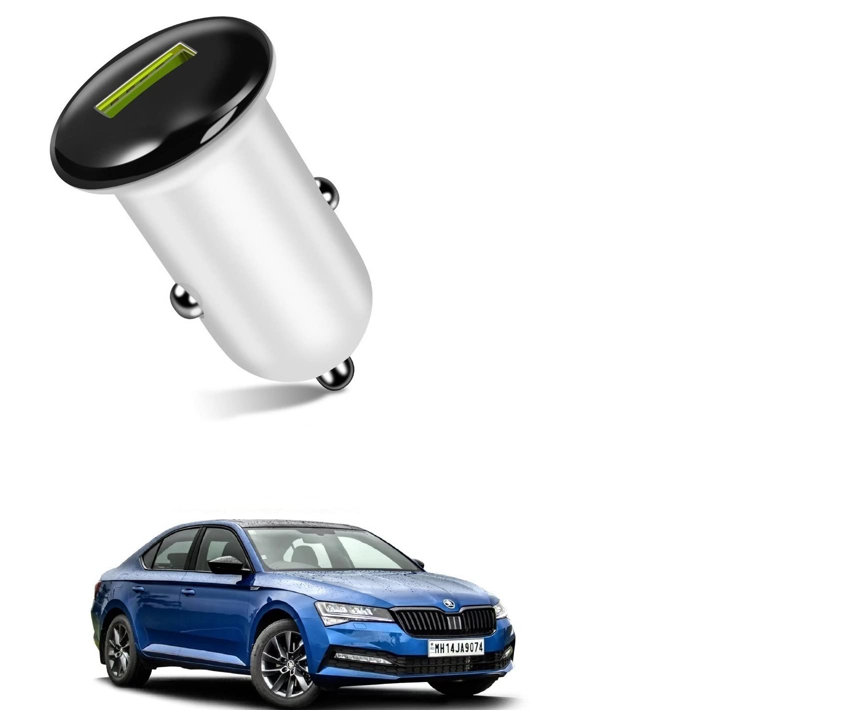 AUTO Addict CAR Charger Fast (Quick,1 Port) Single USB Charger for Skoda Superb