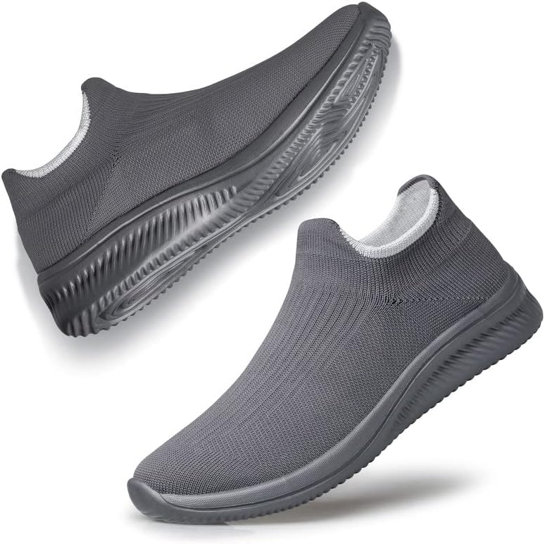 Vidbiv Men Slip on Casual Trainers Walking Shoes - Breathable Slip-on Lightweight Comfortable Tennis Mesh Sneaker - Image 2