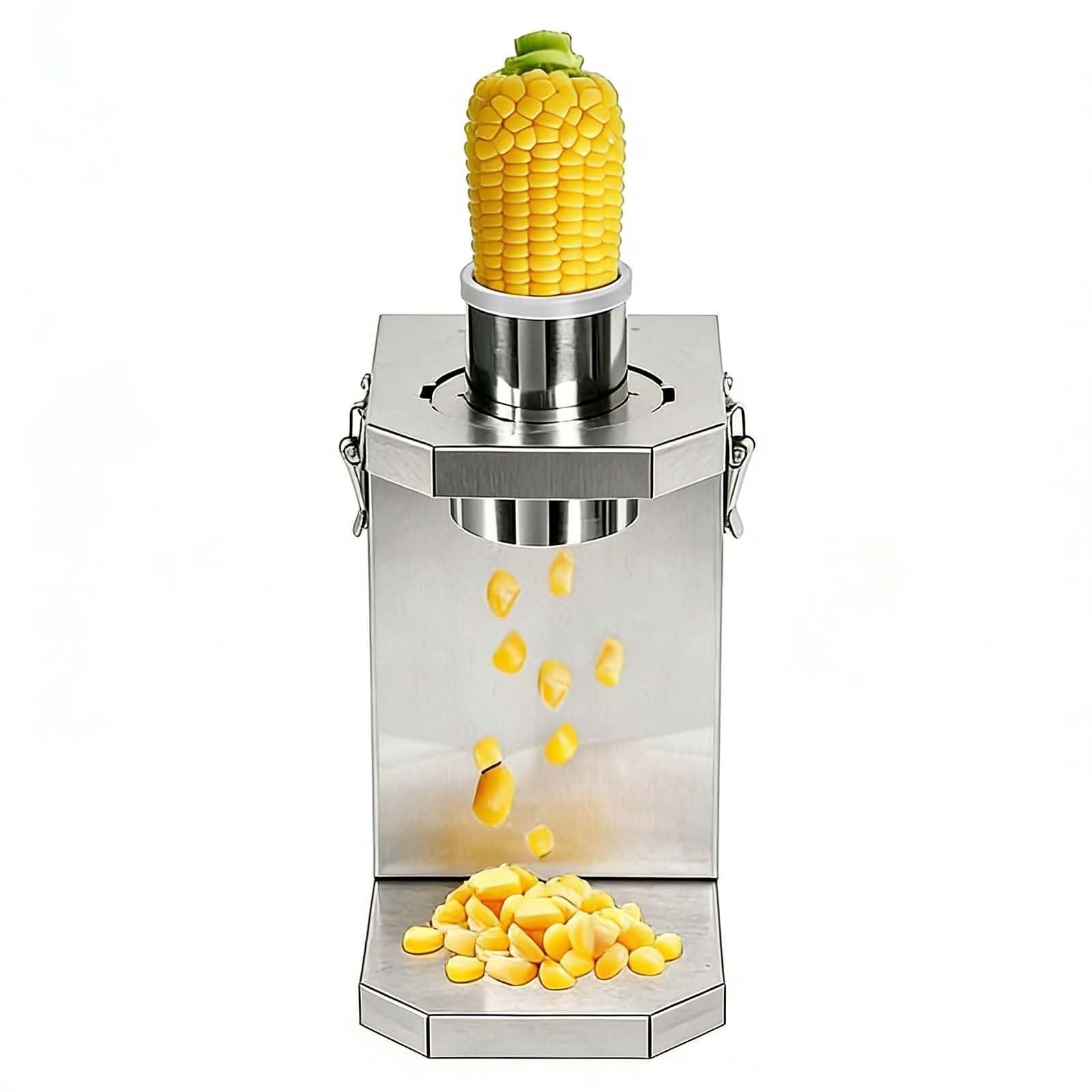 Multi-Purpose Electric Corn Thresher, 40w Stainless Steel Corn Thresher Machine With 6.5cm Feed Inlet Diameter, One-Touch Operation & Removable Blades For Kitchen & Food Truck