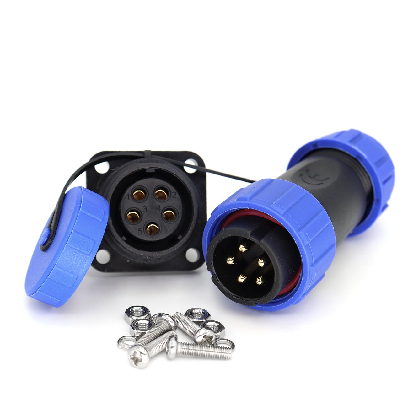 SZYingXian Waterproof IP68 SP21 Square 2 3 4 5 6 7 8 9 10 12Pin Aviation Circular Plastic Wire Connector Male Female 30A Dustproof 18 AWG Industrial