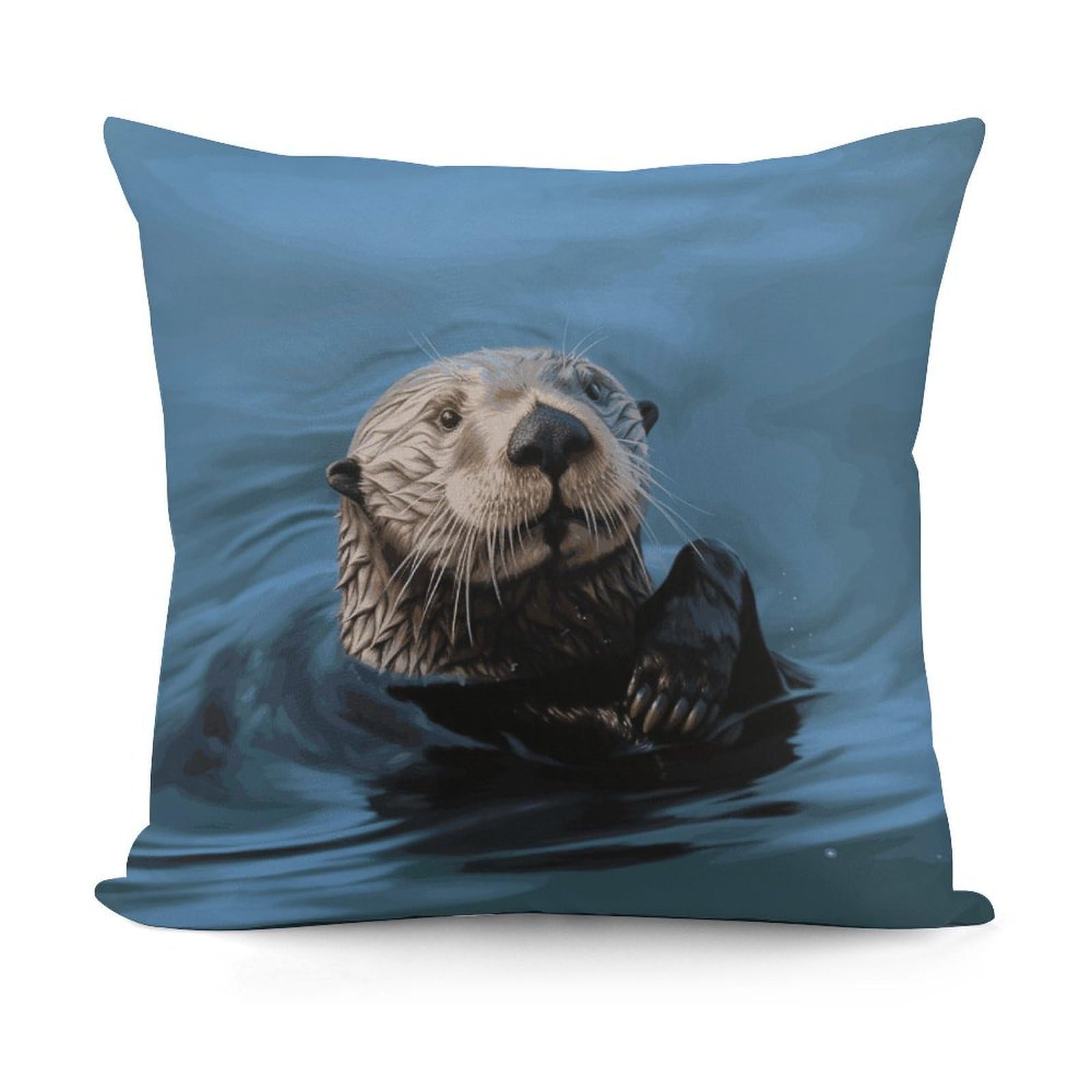 Adfgyerh Style Sea Otter(1) Decorative Pillow Covers, Throw Pillow Covers Soft For All Seasons, Pillowcases For Couch Living Room Sofa Bedroom 18X18 Inch