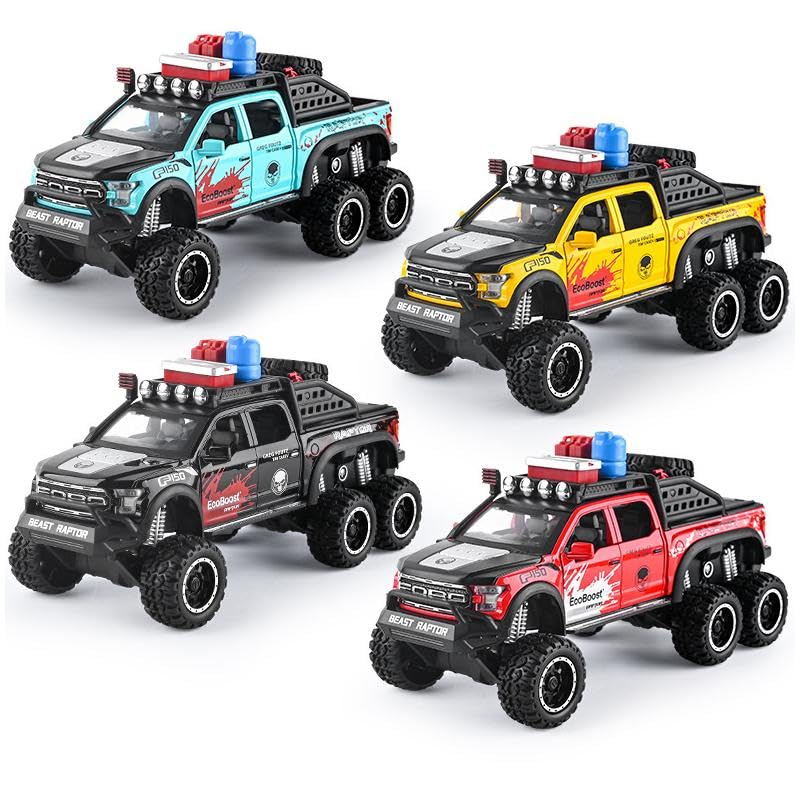 Image of Magicwand 1:28 Scale Die-Cast Raptor Smoke with Accesories【Large】【Box Packing】 with 6 Openable Doors,Pull Back Action,Lights,Music 【Random Color】【Pack of 1】
