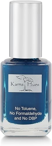 Karma Organic Esmalte de uñas natural, arte de uñas no tóxico, pintura de uñas vegana y libre de crueldad (azul marino)