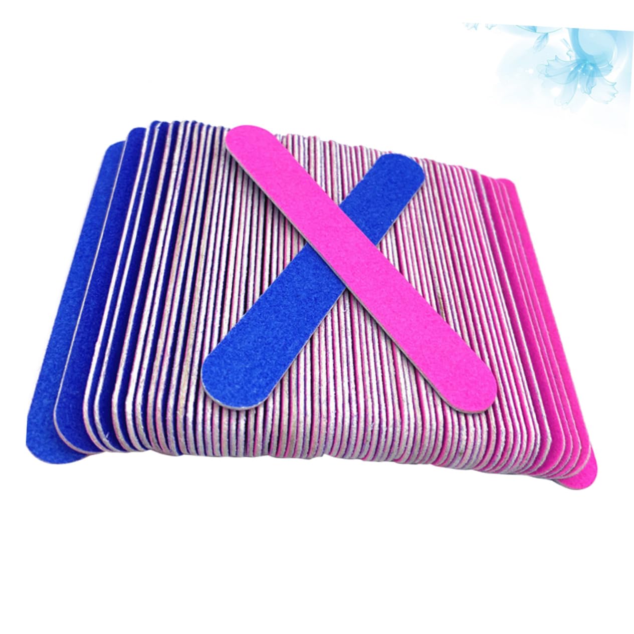 PartyKindom 100pcs Double Sided Nail Files Polishing Tool for Manicure Safe Practical Nail Art Grinding Professional Beginner Use