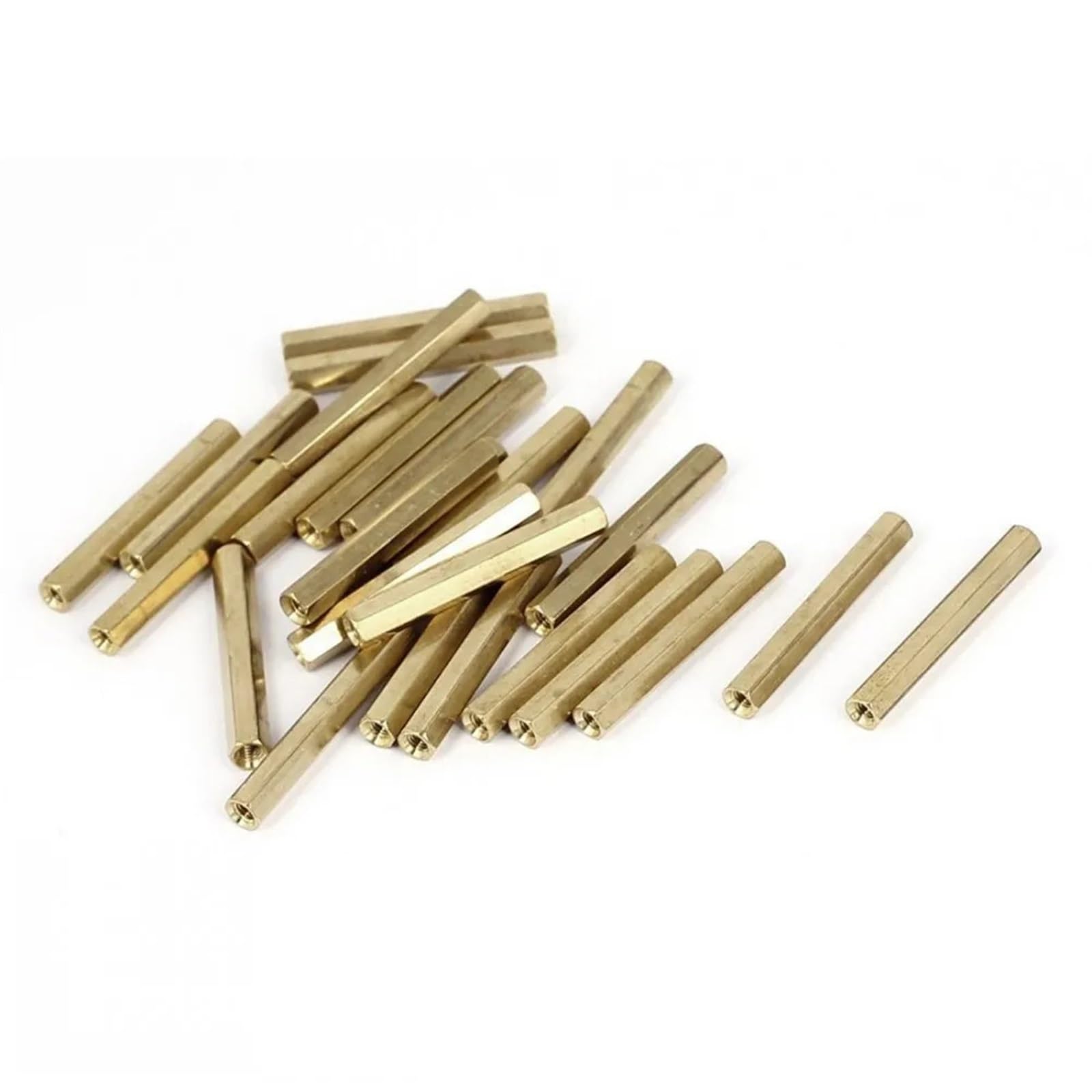100 sztuk/partia M2/M2.5/M3*L kobieta z łbem sześciokątnym mosiężne śruby dystansowe filar gwintowany PCB komputer płyta główna PC dystans dystansowy (Color : 50mm, Size : M6)